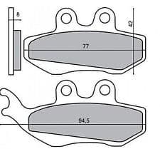 Placute frana Piaggio Hexagon 250 fata