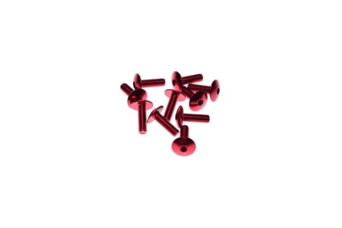 Set 10 suruburi carene, 6x20mm, culoare rosu