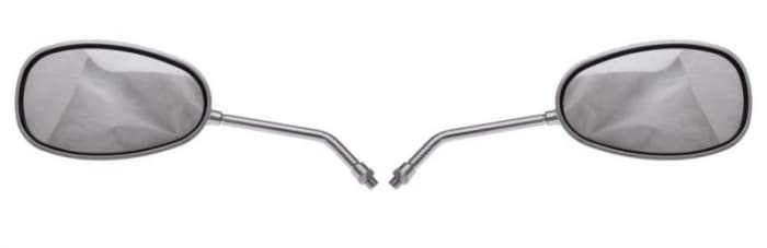 Set 2 oglinzi ovale, filet M10, cromate, 140x82mm