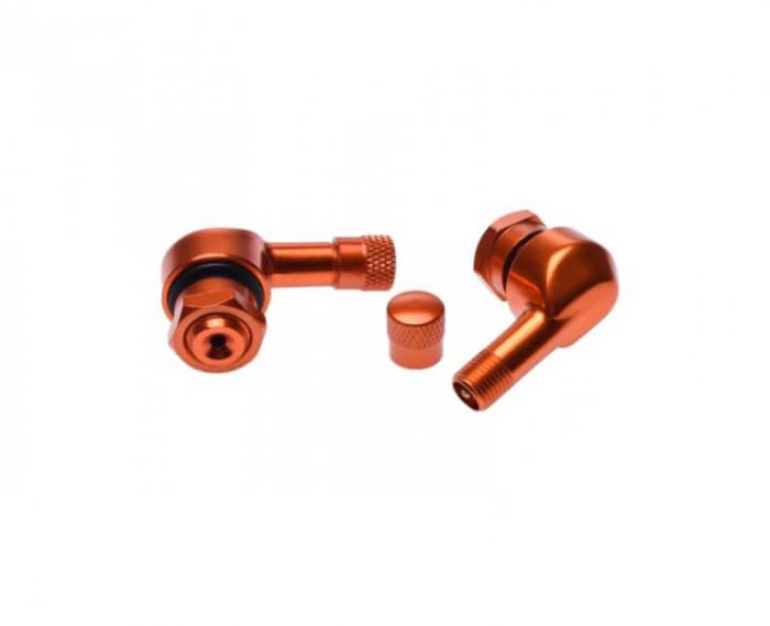 Set 2 valve demontabile roata moto, culoare portocaliu