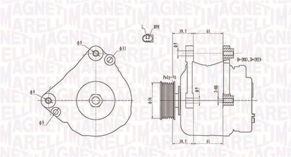 Alternator (12V, 110A) potrivit AUDI A3; SEAT ALTEA, ALTEA XL, IBIZA III, LEON, TOLEDO III; SKODA OCTAVIA II; VW CADDY III, CADDY III MINIVAN, EOS, GOLF PLUS V, GOLF V, GOLF VI 1.6-2.0D 05.03-
