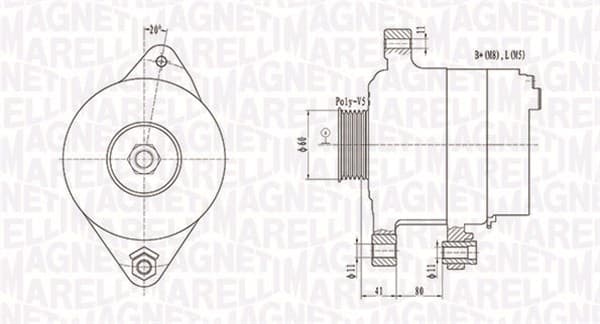 Alternator (12V, 75A) potrivit FIAT DUCATO 1.9D 03.94-04.02