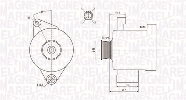 Alternator (12V, 80A) potrivit TOYOTA DYNA, FORTUNER, HIACE IV, HIACE V, HILUX VI, HILUX VII, LAND CRUISER 90, LAND CRUISER PRADO 2.5D 3.0D 02.00-