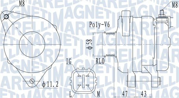 Alternator (14V, 100A) potrivit TOYOTA AURIS, COROLLA, URBAN CRUISER, YARIS 1.4D 08.05-07.14
