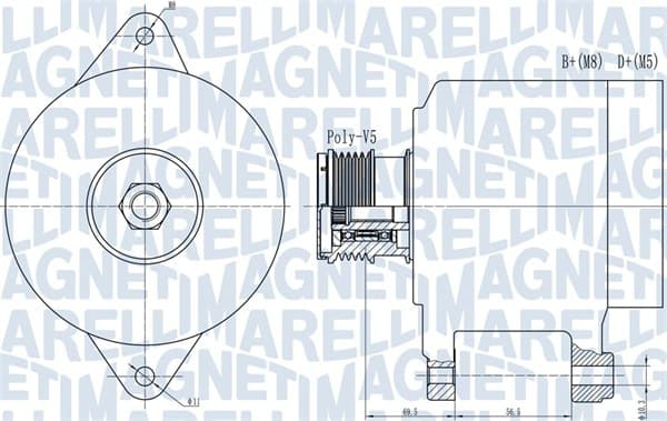 Alternator (14V, 120A) potrivit OPEL ASTRA H, ASTRA H GTC, ZAFIRA B 2.0 03.04-12.10
