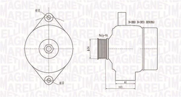 Alternator (14V, 130A) CADILLAC BLS; SAAB 9-3, 9-3X, 9-5 1.9D dupa 2004