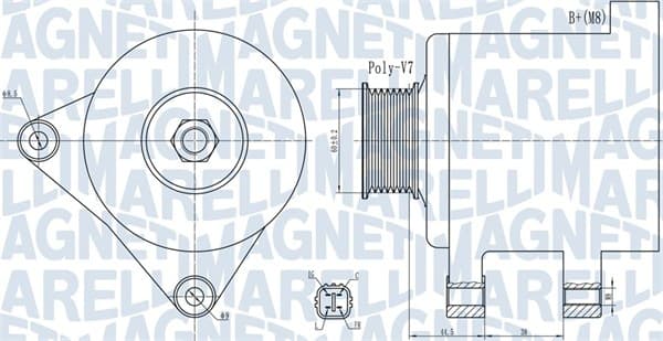 Alternator (14V, 130A) potrivit HONDA ACCORD VIII, CR-V III 2.0 10.06-06.15