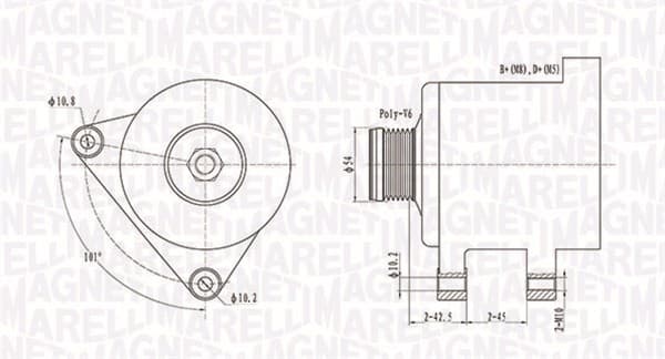 Alternator (14V, 150A) ALFA ROMEO GT; CITROEN C5 I, C8, EVASION, JUMPER, JUMPY, XSARA; FIAT DUCATO, ULYSSE; LANCIA PHEDRA; PEUGEOT 206, 307, 406, 607, 806, 807, BOXER, EXPERT 1.6-2.2D dupa 1998