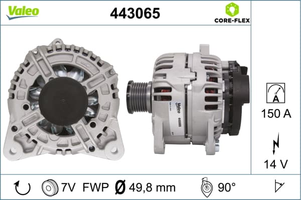 Alternator (14V, 150A) potrivit OPEL MOVANO A, VIVARO A; RENAULT ESPACE IV, LAGUNA II, MASTER II, TRAFIC II 1.9D 2.2D 2.5D 09.00-