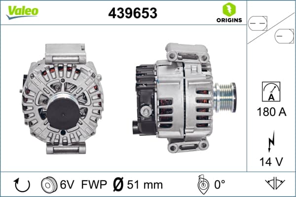 Alternator (14V, 180A) potrivit MERCEDES C T-MODEL (S204), C (W204), CLS (C218), CLS SHOOTING BRAKE (X218), E (A207), E (C207), E T-MODEL (S212), E (W212), GLE (W166), GLK (X204) 1.8-3.0D 09.03-
