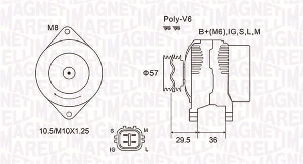 Alternator (14V, 80A) TOYOTA YARIS 1.0 intre 2005-2011