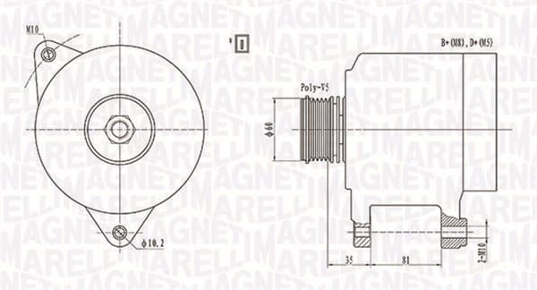 Alternator (14V, 90A) AUDI A4, A6, CABRIOLET; VW PASSAT 1.6 1.8 2.8 intre 1994-2001