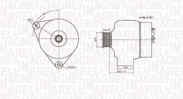 Alternator (14V, 90A) MERCEDES C T-MODEL (S202), SL (R129), SPRINTER 2-T (901, 902), SPRINTER 3-T (903), SPRINTER 4-T (904), V (638 2), VITO (638); VW LT 28-35 II, LT 28-46 II 2.0-5.5 intre 1995-2006