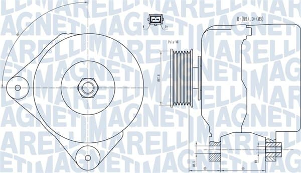 Alternator (14V, 90A) potrivit VW LT 28-35 II, TRANSPORTER T4 2.4D 2.5 2.5D 07.90-07.06