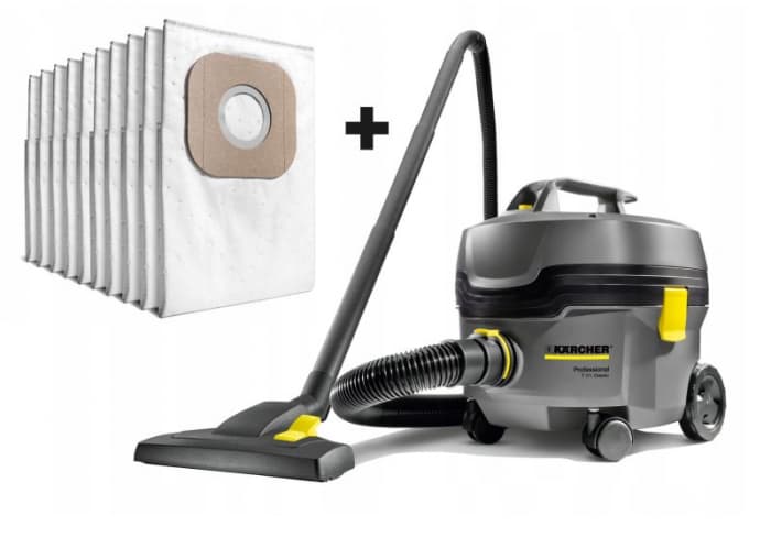Aspirator profesional uscat Karcher T 7 1 Classic, 1.527-202.0, 850 W, 7.5 l + saci textili