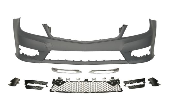 Bara (Fata, AMG SPORT, cu grilaje, cu orificii pentru lumini de zi, grunduit) potrivit MERCEDES C (C204), C T-MODEL (S204), C (W204) 03.11-12.13