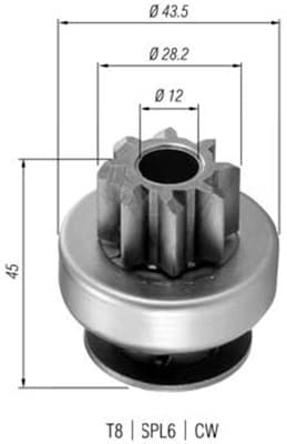 Bendix electromotor CHEVROLET AVEO KALOS, MATIZ, SPARK; DAEWOO KALOS, MATIZ, TICO; SUZUKI WAGON R+ 0.8-1.2