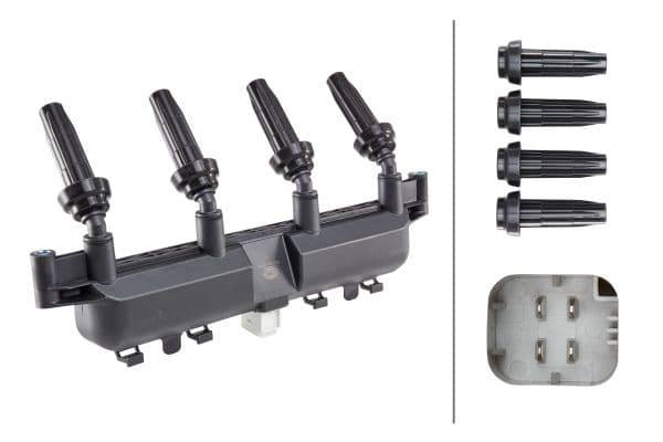 Bobina inductie potrivit CITROEN BERLINGO, BERLINGO MINIVAN, C2, C2 ENTERPRISE, C3 I, C3 PLURIEL, SAXO, XSARA, XSARA PICASSO; PEUGEOT 1007, 106 II, 206, 307, PARTNER, PARTNER ORIGIN 1.1-1.6 05.96-