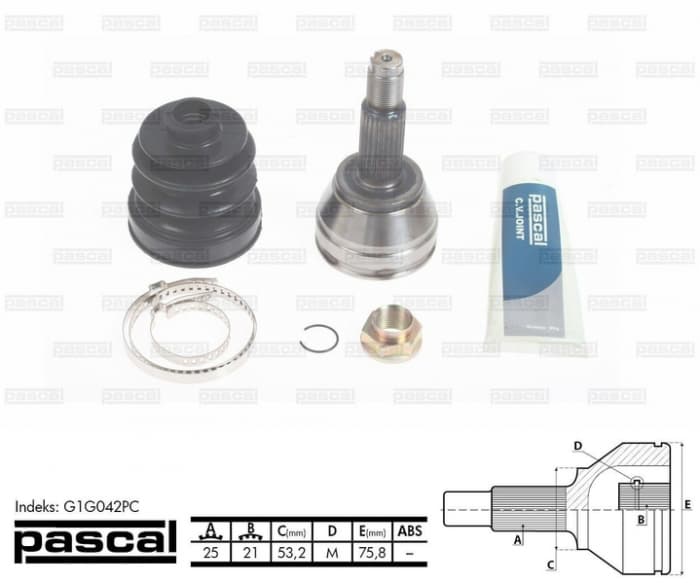Cap planetara spre roata (25z 21z 53,2mm) FORD FIESTA V, FOCUS, FUSION 1.4 1.6 1.8 intre 1998-2008
