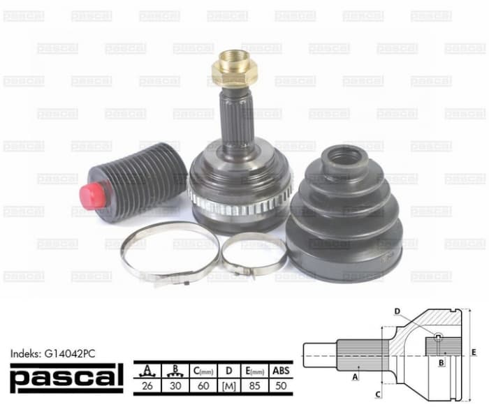 Cap planetara spre roata (26z 30z 60mm; ABS:50) HONDA CIVIC VII, HR-V 1.6 1.7 dupa 1999