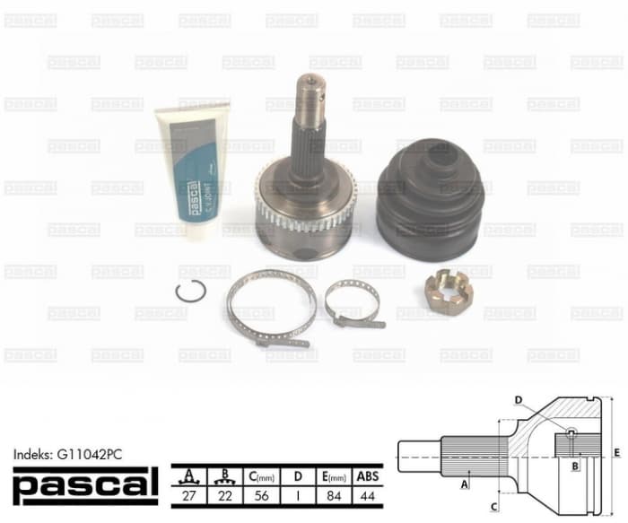 Cap planetara spre roata (27z 22z 56mm; ABS:44) NISSAN PRIMERA 1.6 intre 2006-2010