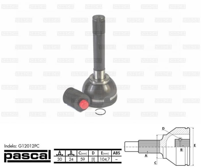 Cap planetara spre roata (30z 24z 59mm) TOYOTA LAND CRUISER 80 4.0 4.2D 4.5 intre 1990-1997