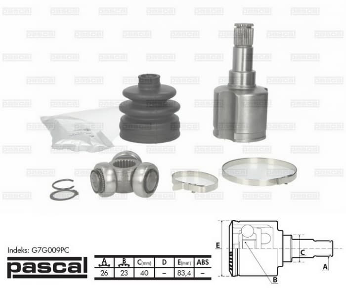 Cap planetara stanga spre cutia de viteze (26z 23z 40mm) FORD FOCUS C-MAX, FOCUS II 1.6D 1.8D intre 2003-2013