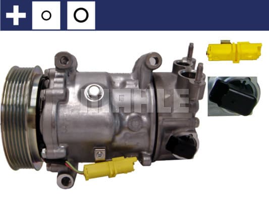 Compresor AC clima CITROEN BERLINGO, C3 II, C3 III, C3 PICASSO, C4, C4 I, C5 III, DS3; PEUGEOT 207, 207 CC, 207 SW, 208, 208 I, 307, 307 CC, 307 SW, 308 CC, 308 I, 308 SW I 1.1-2.0ALK dupa 2000