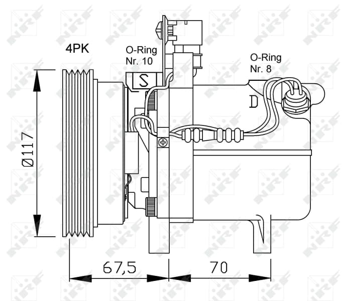 Compresor aer conditionat AC potrivit BMW Seria 3 (E36), Z3 (E36) 1.6-1.9 01.92-01.03
