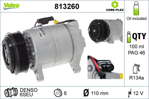 Compresor clima auto aer conditionat potrivit BMW Seria 2 (F22, F87), 2 (F23), 2 (F45), 2 GRAN TOURER (F46), 5 (F10), 5 (F11), 7 (G11, G12), X1 (F48), X2 (F39), X3 (F25), X4 (F26); MINI (F55), (F56) 1