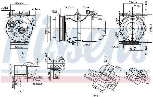 Compresor clima auto aer conditionat potrivit FORD C-MAX, FOCUS C-MAX, FOCUS II 1.8D 07.04-09.12