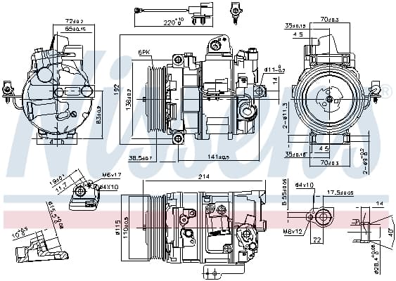 Compresor climatizare aer conditionat potrivit JAGUAR XF I, XJ, XK II 2.7D-5.0 10.05-04.15