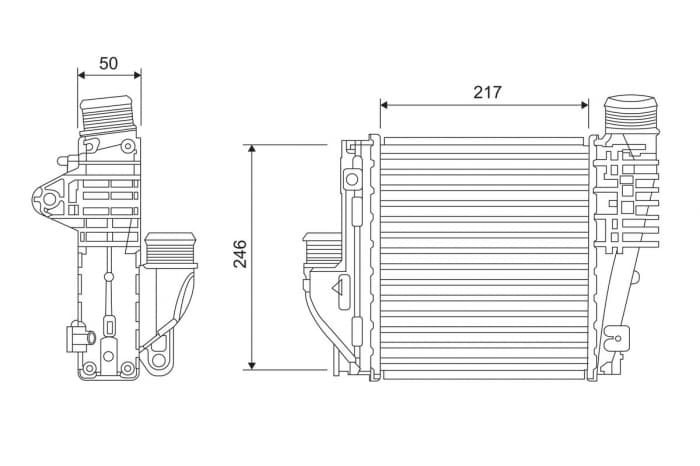 Compresor intercooler potrivit DS DS 4 II, DS 7, DS 9; CITROEN BERLINGO, BERLINGO MINIVAN, C3 AIRCROSS II, C4 CACTUS, C4 GRAND PICASSO II, C4 III, C4 PICASSO II, C4 SPACETOURER 1.2-2.0D 02.13-