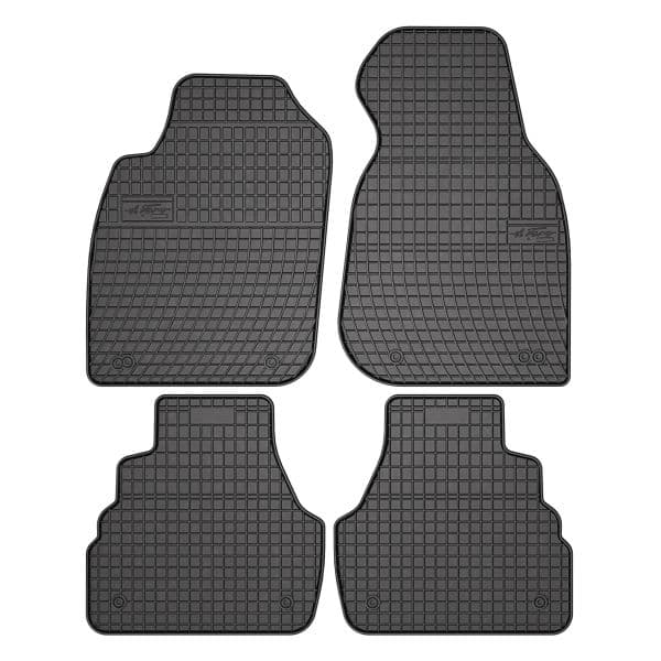 Covor podea FROGUM cauciuc, 4 buc. BASIC, fata spate, set, culoare neagra, potrivit AUDI A6 C5, ALLROAD C5 01.97-08.05, Saloon