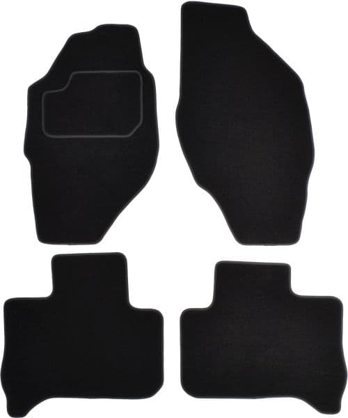 Covor podea MAMMOOTH Velours, 4 buc., fata spate, set, culoare neagra, potrivit ISUZU D-MAX I 05.02-06.12, Pick-up