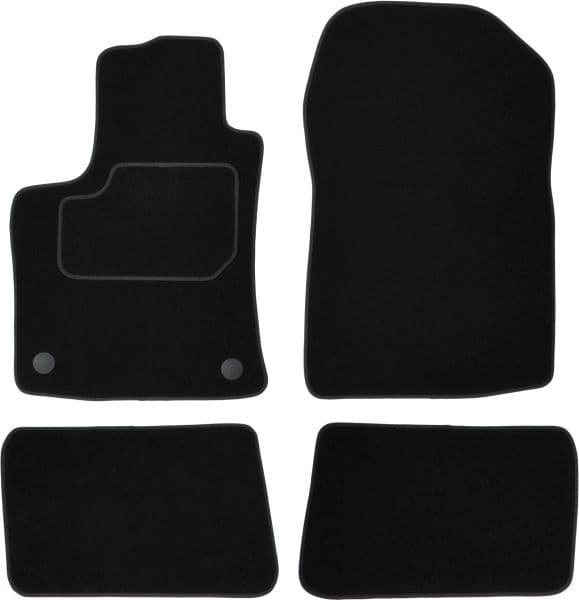Covor podea MAMMOOTH Velours, 4 buc., fata spate, set, culoare neagra, potrivit RENAULT TWINGO II 03.07-, Saloon