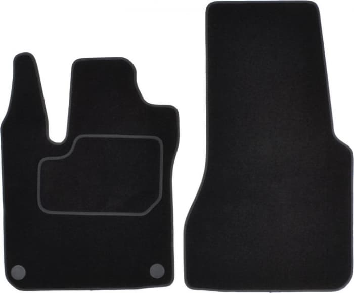 Covorase auto (fata, velur, 2 bucati, culoare negru) SMART FORTWO dupa 2014