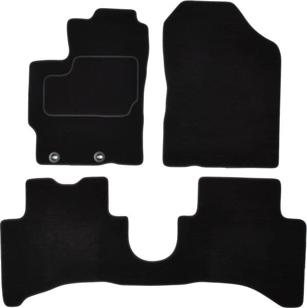 Covorase auto (set, velur, 3 bucati, culoare negru, 3; 5 usi hybrid) TOYOTA YARIS dupa 2012