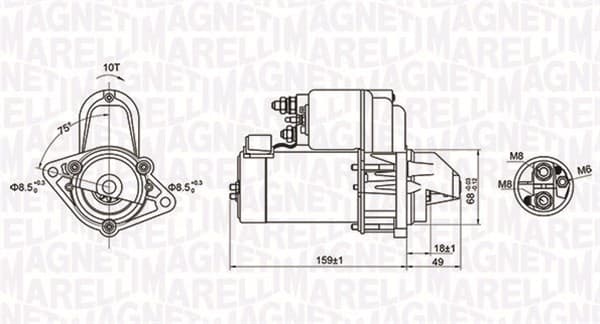 Electromotor (12V, 1,1kW) MERCEDES C T-MODEL (S204), C (W204); FIAT STILO; OPEL AGILA, ASTRA G, ASTRA G CLASSIC, ASTRA H, ASTRA H GTC, COMBO, COMBO TOUR, CORSA B, CORSA C, CORSA D, MERIVA A 1.0-1.8 du