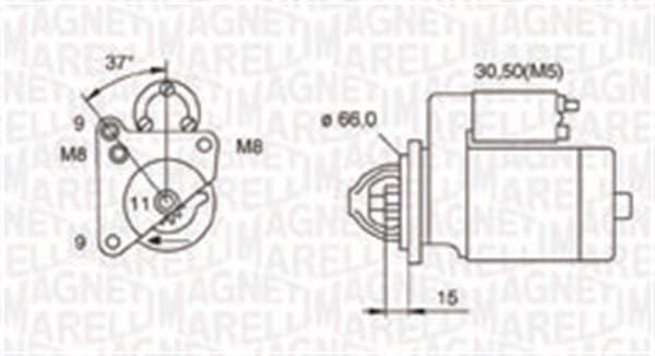 Electromotor (12V, 1,3kW) potrivit CITROEN BERLINGO, BERLINGO MULTISPACE, BERLINGO MINIVAN, C1, C2, C3 I, C3 II, C3 PICASSO, C3 PLURIEL, C4, C4 AIRCROSS, C4 CACTUS 1.4D 1.6D 2.0D 09.01-