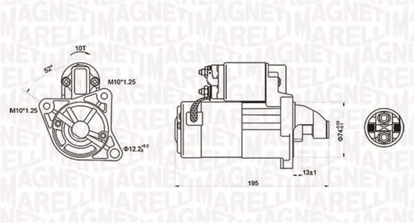 Electromotor (12V, 1kW) MAZDA 323 F VI, 323 S VI, 626 IV, 626 V, MPV II, PREMACY; PEUGEOT 206 1.8 1.9 2.0 intre 1991-2007