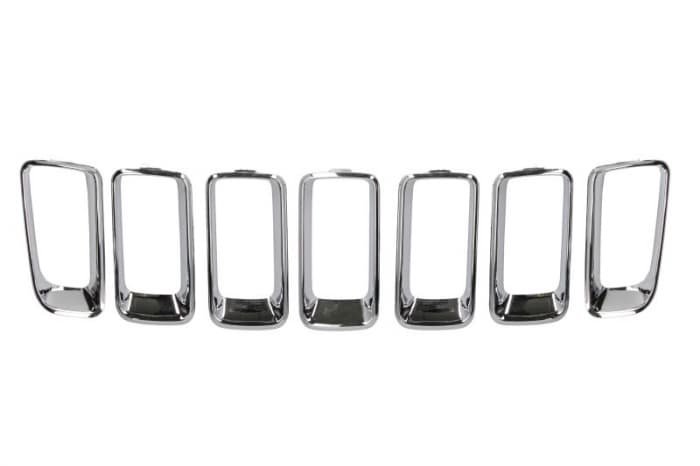 Element grila fata fata 7 buc, plastic, crom potrivit JEEP COMPASS 05.11-