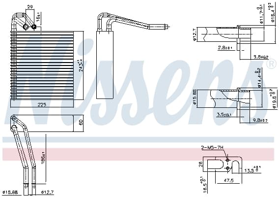 Evaporator aer conditionat potrivit MERCEDES A (W169), B SPORTS TOURER (W245) 1.5-Electric 09.04-06.12