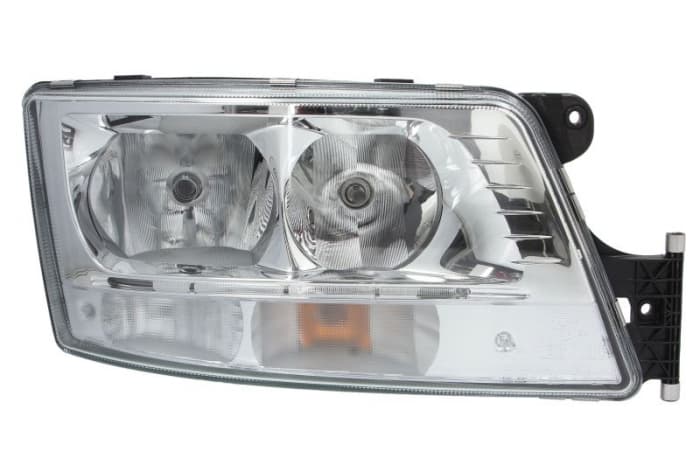 Far dreapta (2 H7 2 LED PY21W, manual, cu lumina de zi, culoare insert: crom platinat, culoare indicator: transparent) potrivit MAN TGX I 09.16-09.21