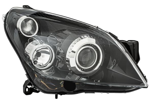 Far dreapta (D2S H7, reglaj electric, cu motoras, fundal negru) OPEL ASTRA H, ASTRA H clasic H, ASTRA H GTC, ASTRA H dupa 2004
