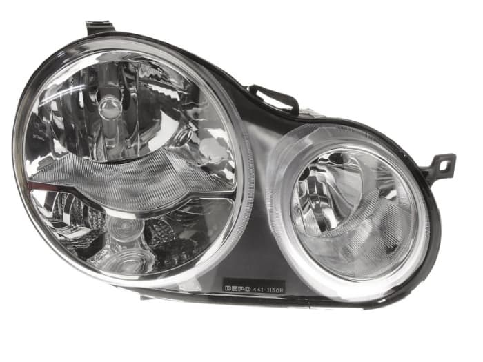 Far Dreapta (H1 H7, electric, cu motor, culoare interior: cromat) potrivit VW POLO, POLO IV -04.05