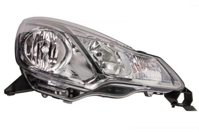 Far dreapta H1 H7, electric, cu motoras, fundal negru cromat CITROEN DS3 intre 2009-2014