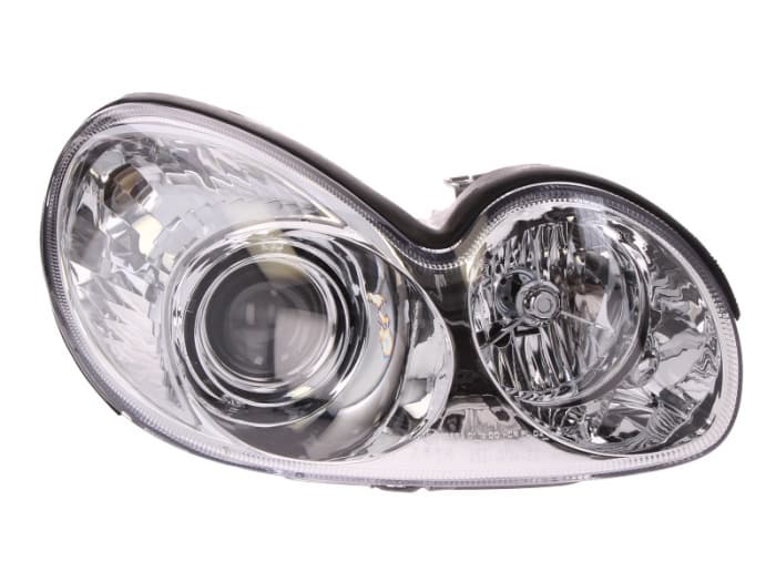 Far Dreapta (H1 H7, electric, fara motoras, culoare insert: cromat, culoare semnalizator: transparent) potrivit HYUNDAI SONATA IV