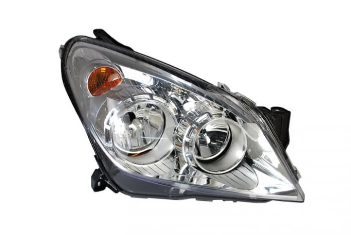 Far dreapta (H1 H7, reglaj electric, cu motoras, fundal cromat) OPEL ASTRA 2007-2014