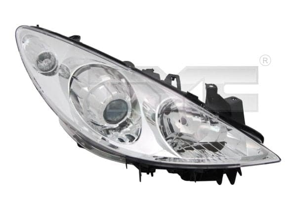 Far dreapta (H1 H7, reglaj electric, cu motoras, fundal cromat) PEUGEOT 307, 307 CC, 307 SW